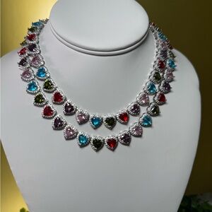 Heart-Shaped Multicolor Necklace